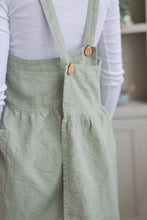 Load image into Gallery viewer, 100% Linen French Apron in Sage
