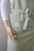 Load image into Gallery viewer, 100% Linen Italian Apron in Sage
