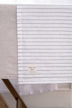 Load image into Gallery viewer, 100% Linen Table Runner in Ticking Stripe Medium
