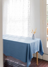 Load image into Gallery viewer, Linen Tablecloth - Sky Blue - 71&quot;х95&quot;
