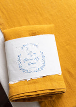 Load image into Gallery viewer, 100% Linen Table Runner in Mustard Yellow Medium
