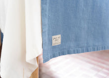 Load image into Gallery viewer, 100% Linen Table Runner in Sky Blue Medium
