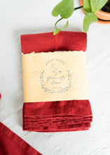 Load image into Gallery viewer, 100% Linen Classic Napkins in Vintage Red - Set of 4
