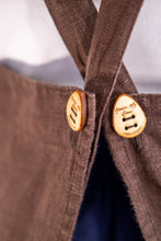 Load image into Gallery viewer, 100% Linen French Apron in Chocolate
