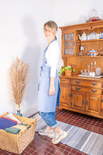 Load image into Gallery viewer, 100% Linen Italian Apron in Sky Blue
