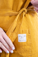Load image into Gallery viewer, 100% Linen Italian Apron in Mustard Yellow
