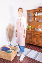 Load image into Gallery viewer, 100% Linen Italian Apron in Oyster Rose
