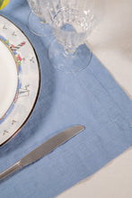 Load image into Gallery viewer, 100% Linen Placemats in Sky Blue
