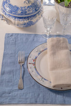 Load image into Gallery viewer, 100% Linen Placemats in Sky Blue
