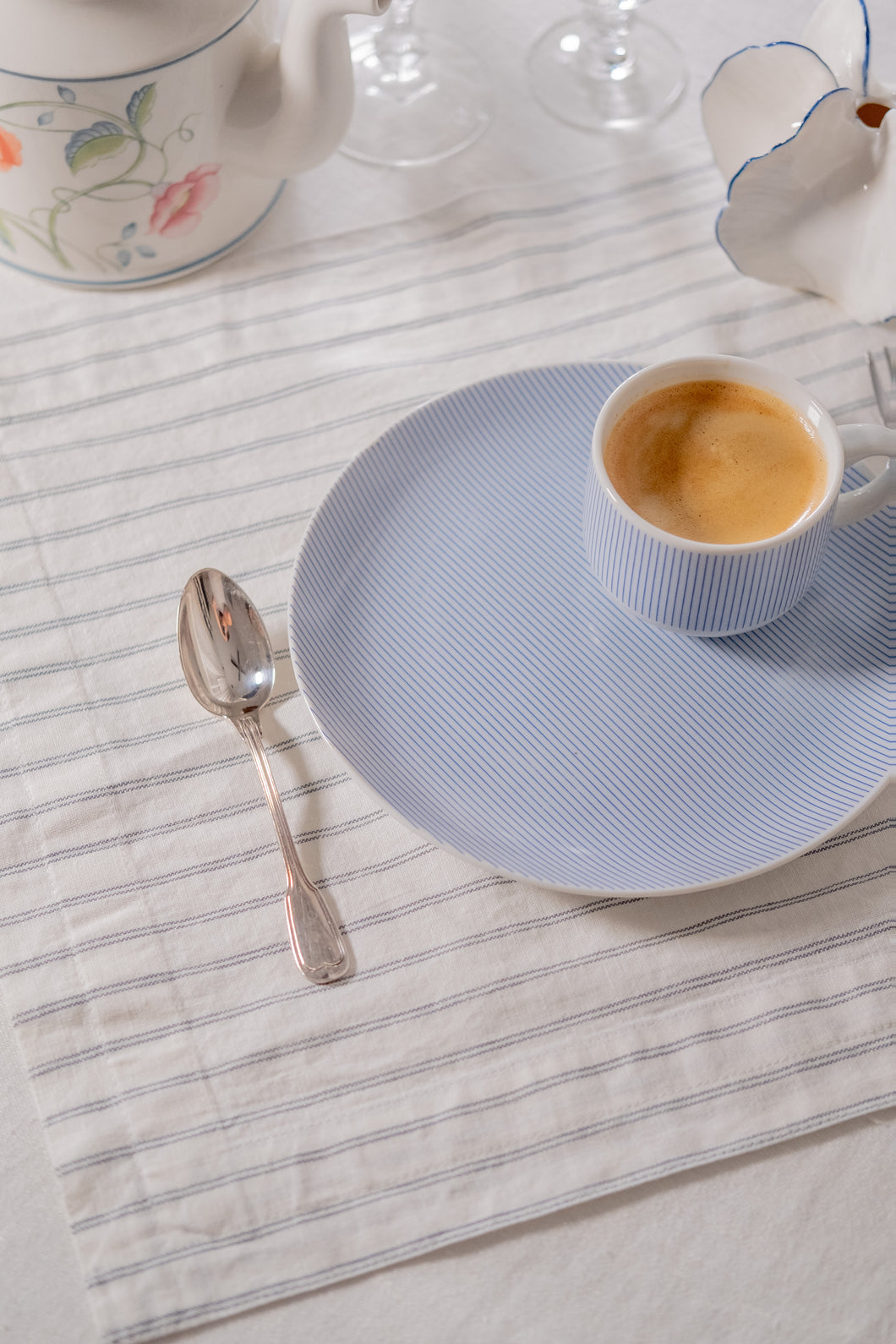 100% Linen Placemats in Ticking Stripe