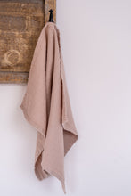 Load image into Gallery viewer, Linen Waffle Kitchen Towel in Taupe  - Set of 2
