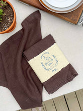 Load image into Gallery viewer, 100% Linen Classic Napkins in Chocolate
