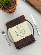 Load image into Gallery viewer, 100% Linen Classic Napkins in Chocolate
