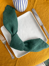 Load image into Gallery viewer, 100% Linen Classic Napkins in Pine Green - Set of 4
