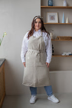 Load image into Gallery viewer, 100% Linen Italian Apron in Natural
